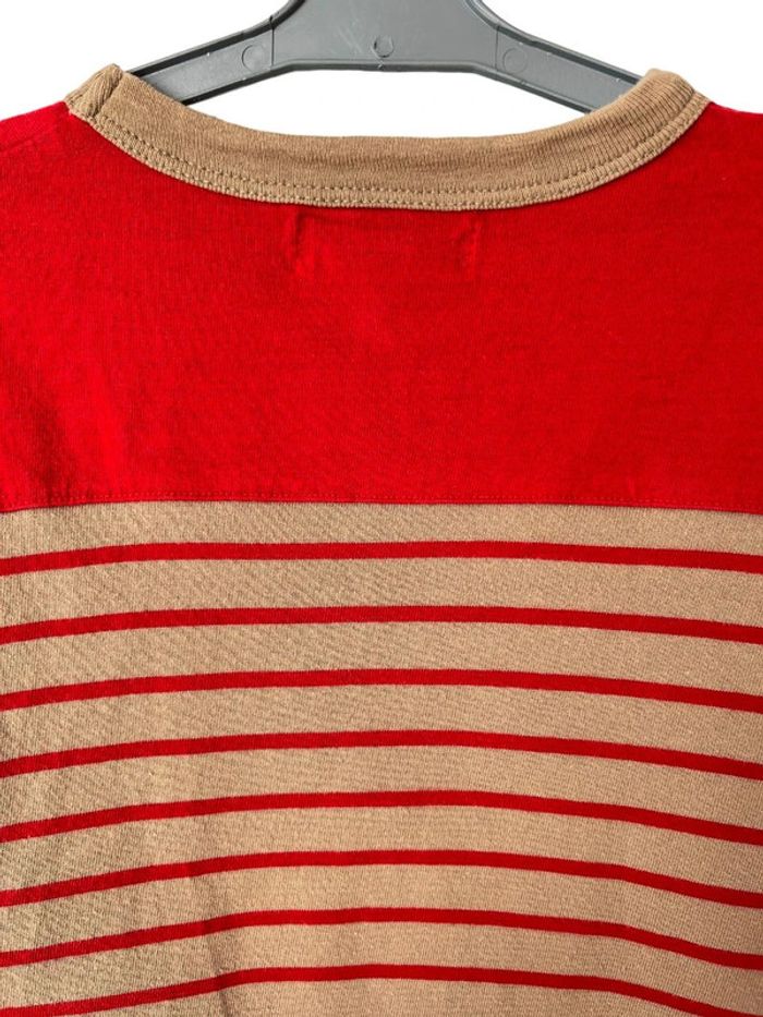 T-shirt manches courtes rayé rouge et kaki - Timberland 4 ans - photo numéro 5