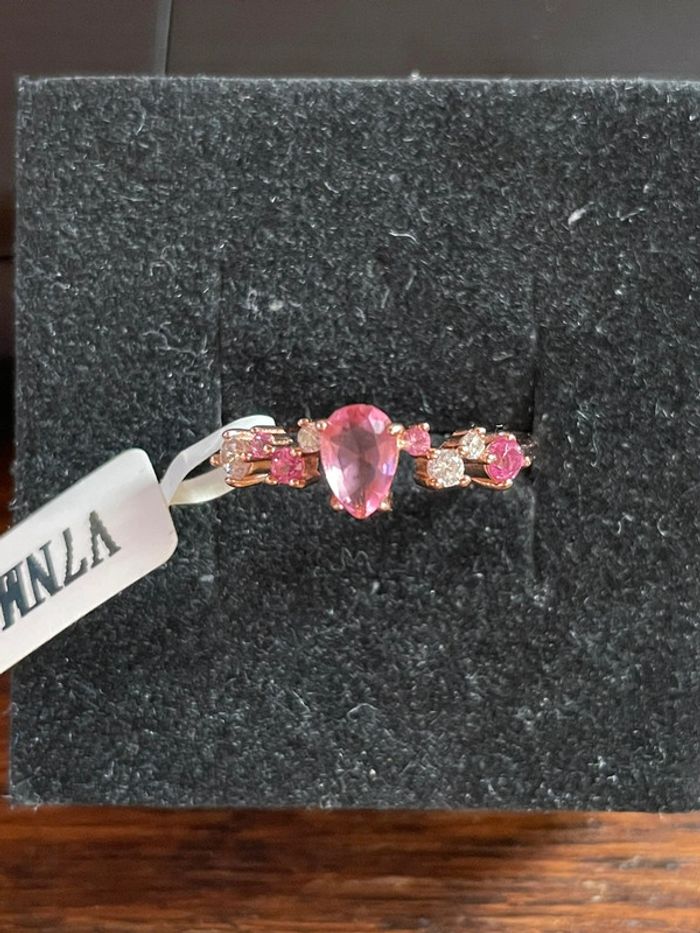 Bague doré et rose en argent taille 07