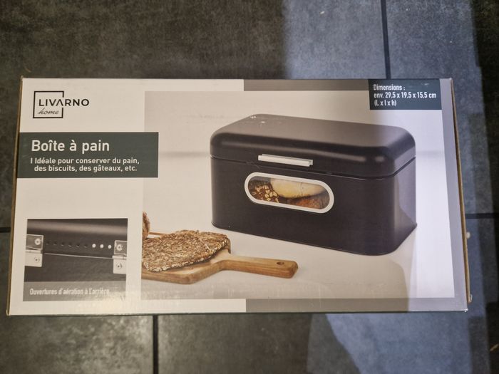 Boite à pain noire NEUVE - photo numéro 2