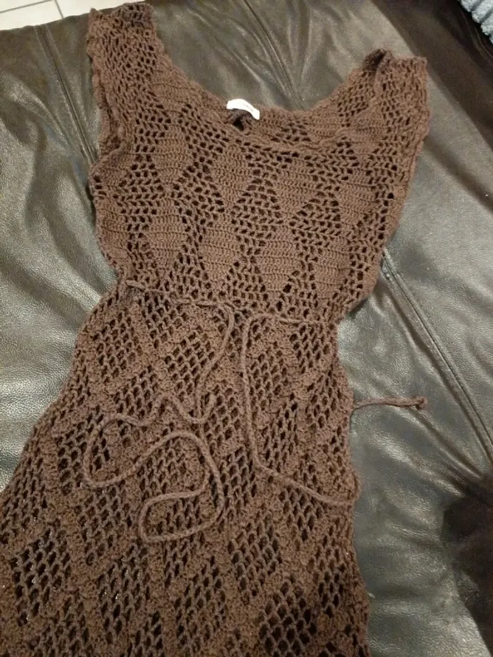 Robe Pimkie crochet marron s plage - photo numéro 3