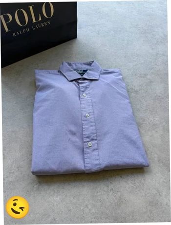 Chemise Ralph Lauren manche longue Taille M violet Homme Men CHE18