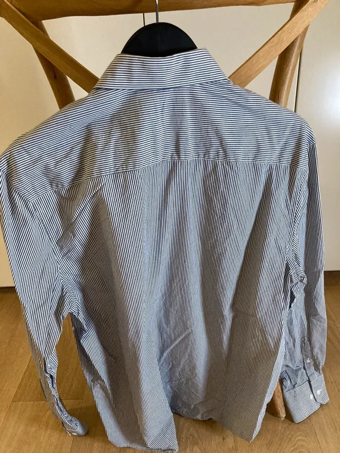 Chemise blanche rayée noire galeries lafayette - photo numéro 2