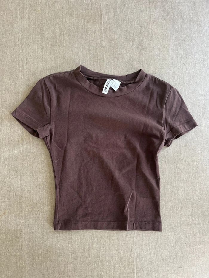 TEE shirt h&m marron xxs