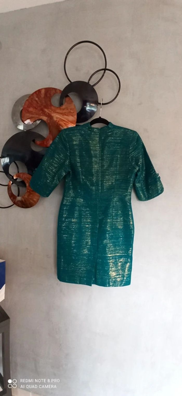 Robe fait main turquoise brillante - photo numéro 2