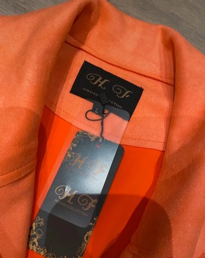 Veste seduine orange - photo numéro 3