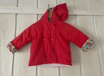 Manteau mi-saison rouge - Cadet Rousselle - 6mois