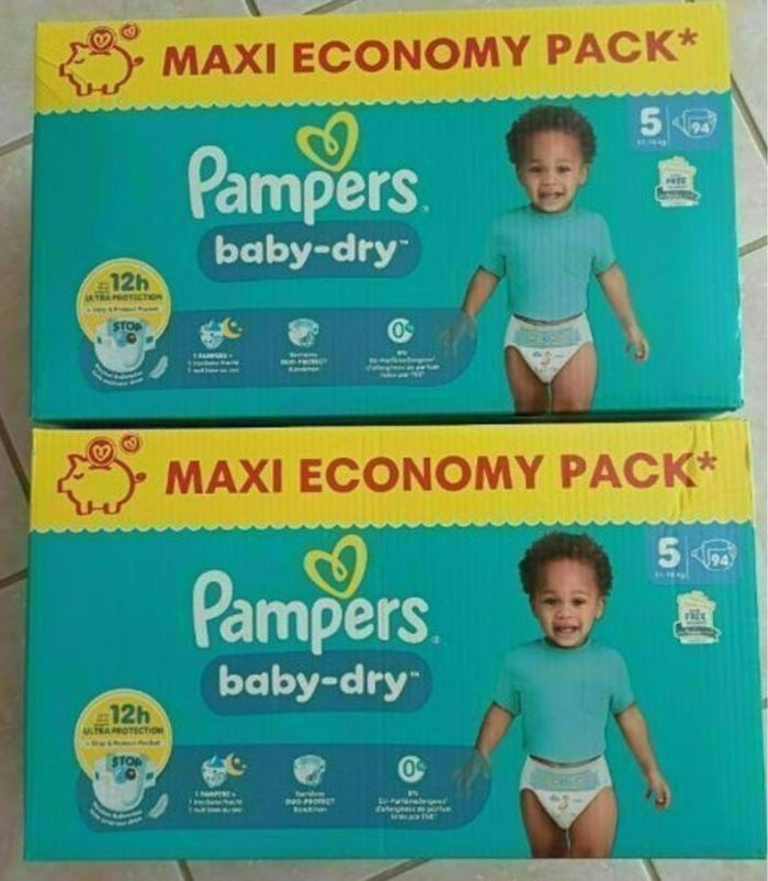 188 couches Pampers taille 5