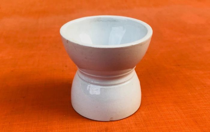 Ancien coquetier diabolo en faïence - photo numéro 7