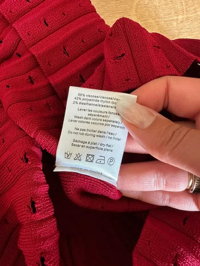 Robe Sandro rouge bordeaux taille 36 - photo numéro 8