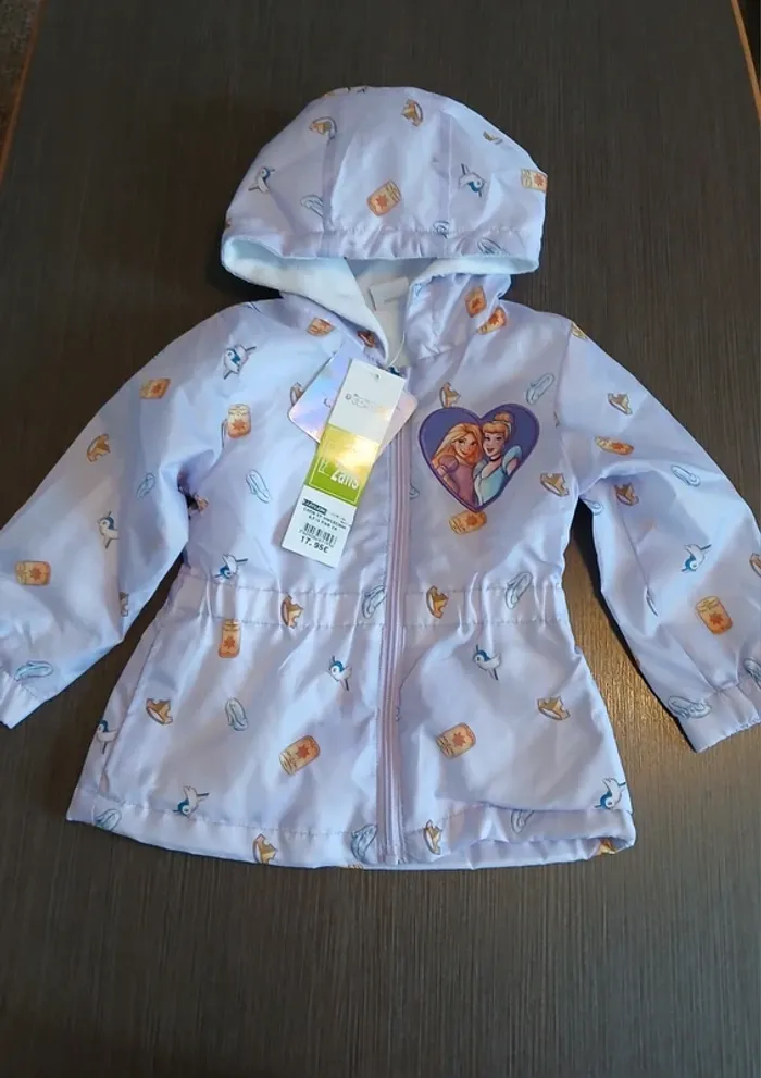 Parka avec capuche fille princesse Disney 2 ans