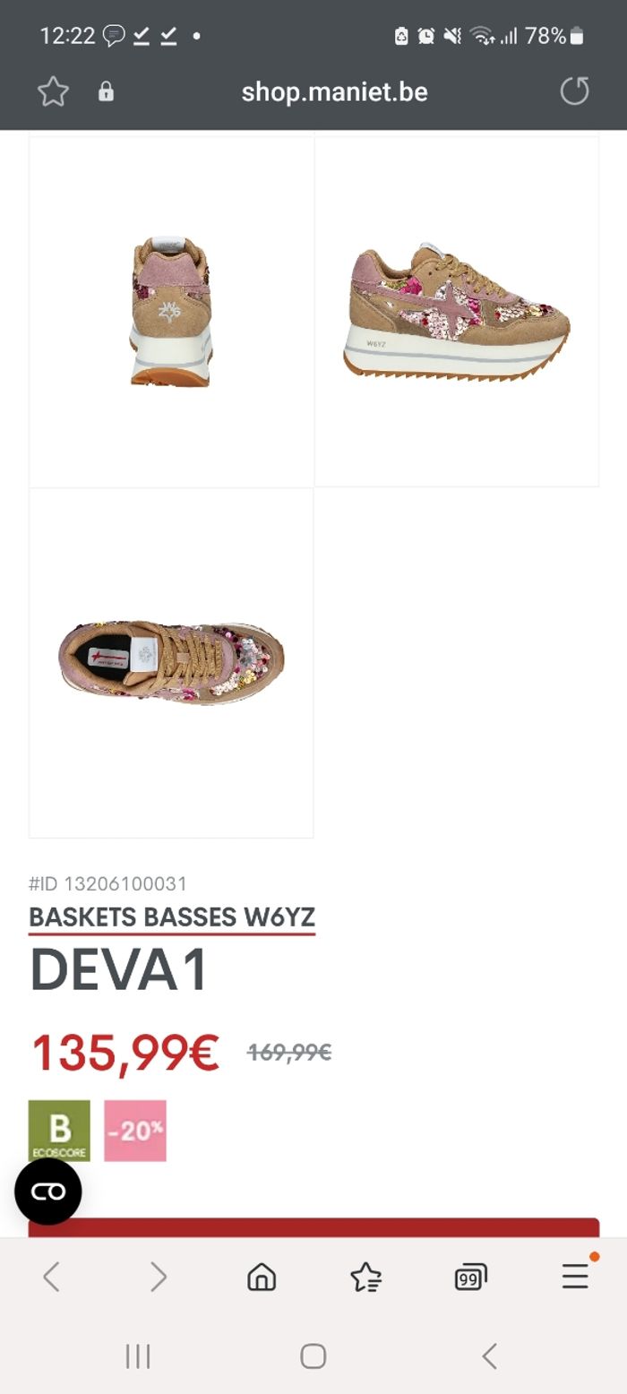 Paire de baskets neuve w6yz  p39