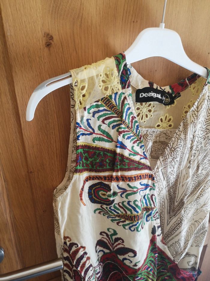 Blouse colorée courtes manches Desigual M - photo numéro 3