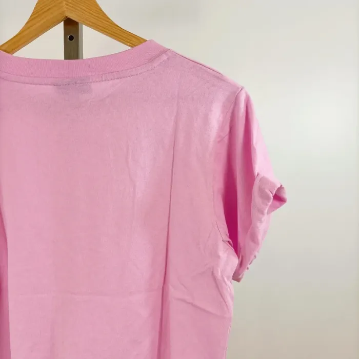 T-shirt rose uni Topshop manches courtes basique casual taille 38/40 coton A1341 - photo numéro 7