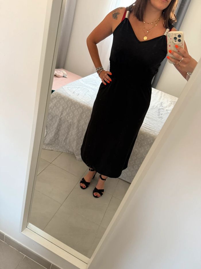 Robe noire longue taille s - photo numéro 2