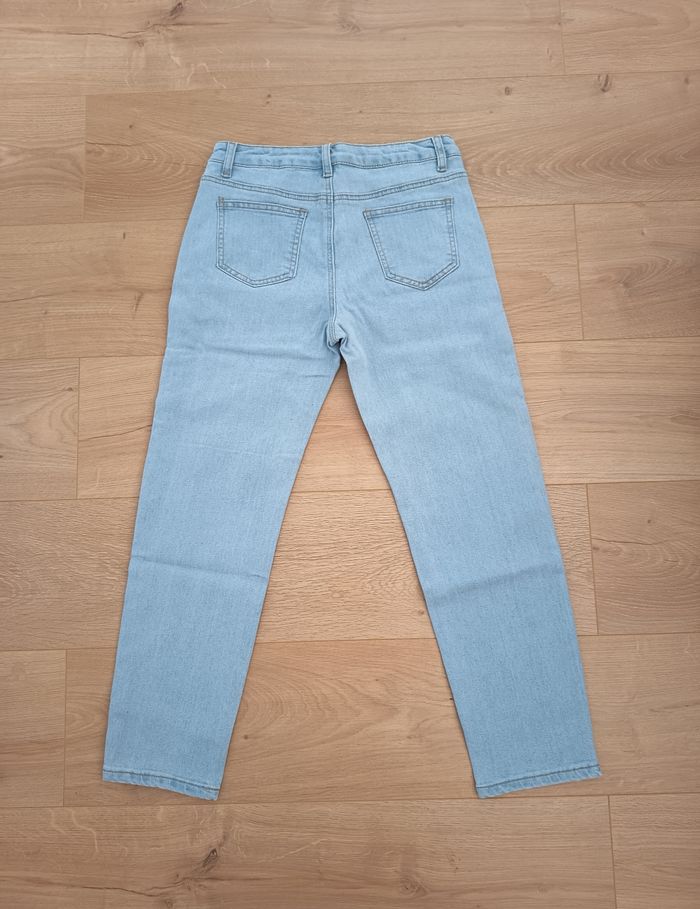 Jean droit bleu clair fille, SHEIN, taille 11-12 ans, NEUF - photo numéro 2