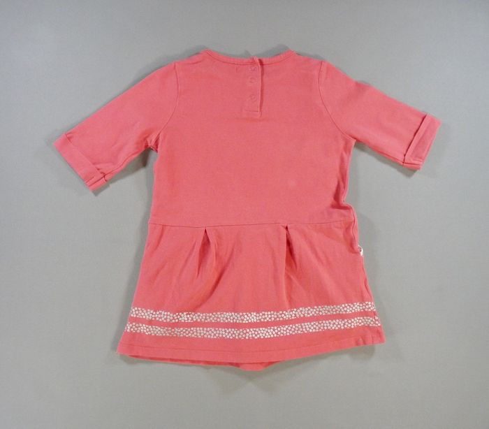 Robe courte jersey rose argenté cœur Vertbaudet 2 ans 86 cm fille - photo numéro 4