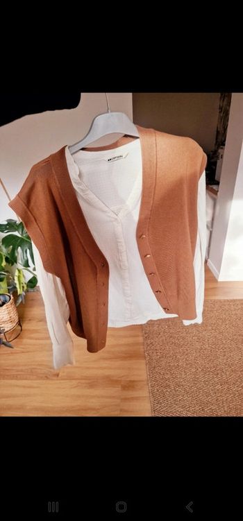 Veste sans manche camel