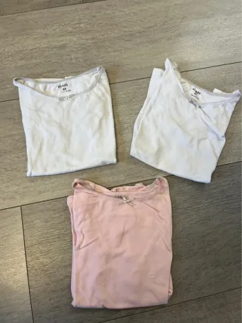 Lot de 3 maillots de corps fille 6 ans Kiabi manches courtes