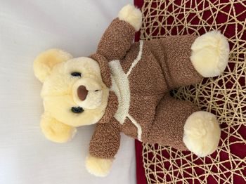Ours en peluche vintage Kelly Toy de 2000, en tissu éponge marron, 30 cm