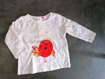 T-shirt manches longues DPAm 3-6 mois