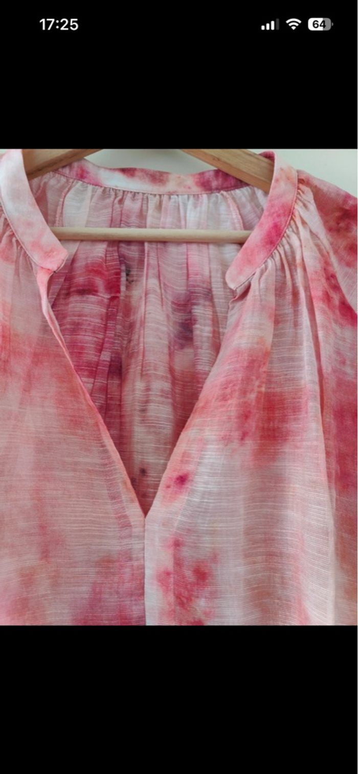 Chemise blouse dégradé rose - photo numéro 2