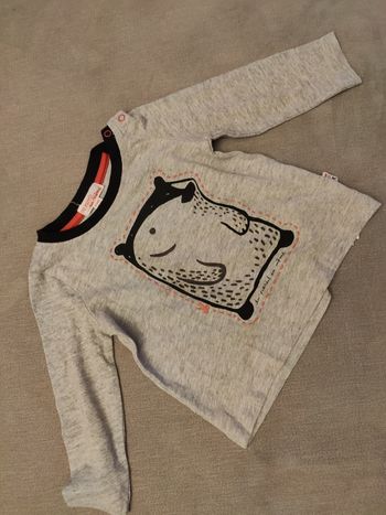 Tee shirt manches longues gris du pareil au même 6 mois