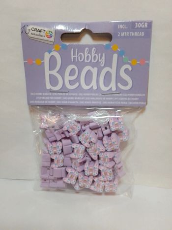Perles de loisirs "Papillons" violets + fil