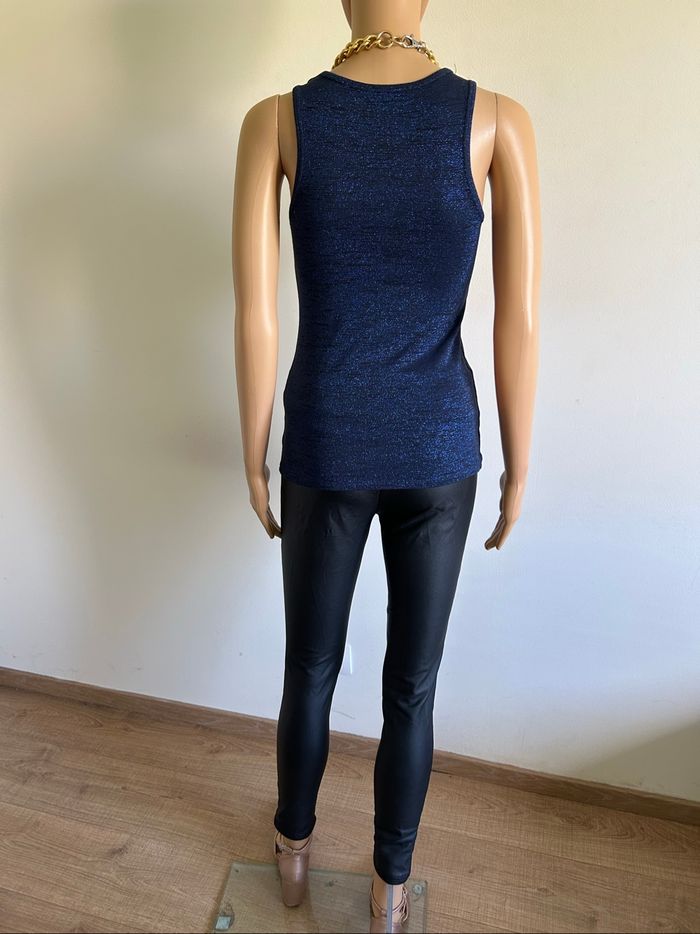 Débardeur bleu marine pailleté Morgan taille XS jamais porté - photo numéro 6