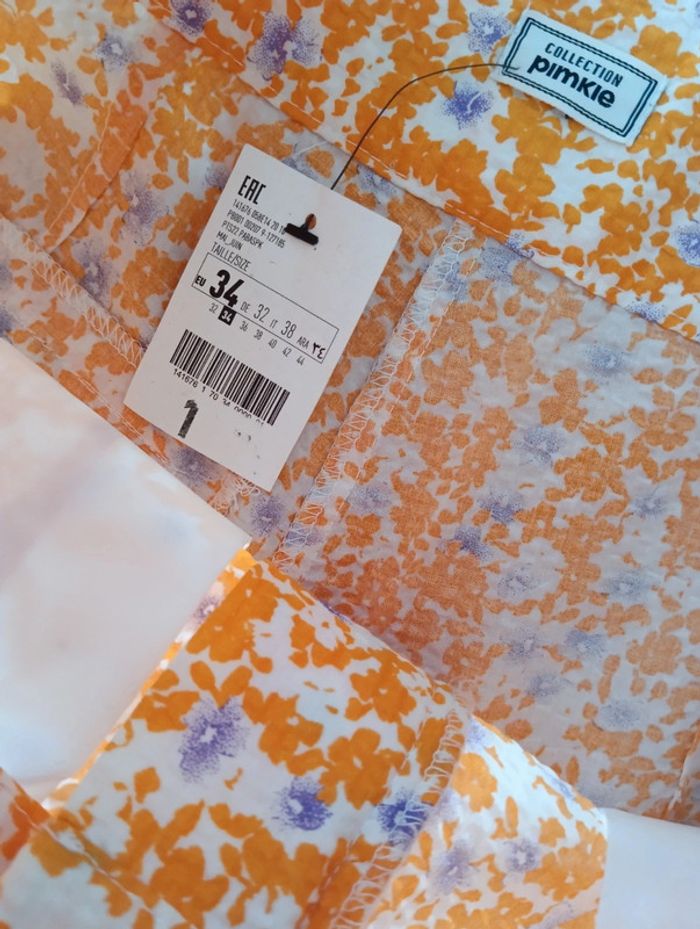 Short à fleurs orange 
Pimkie taille XS - photo numéro 8