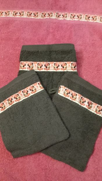 Ensemble serviette d invité  gants de toilette Minnie