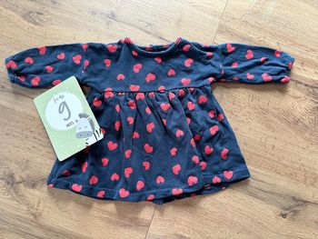 Robe d’hiver & gilet cœur Vertbaudet 9m / 74cm