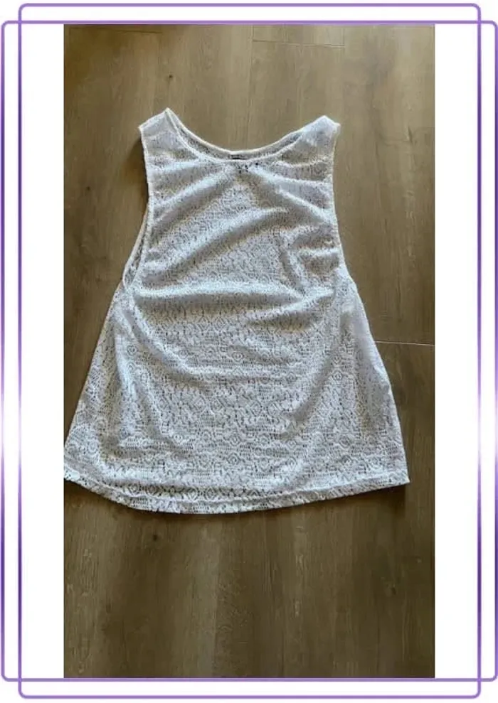 Robe de plage tunique blanche - photo numéro 2