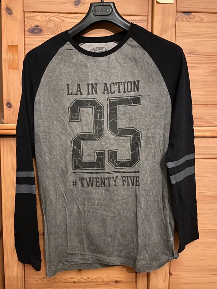 T-shirt manches longues bicolore - photo numéro 2