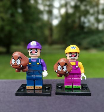 Minifigure jeu vidéo Super Mario Bross  Waluigi et Wario  n1.5