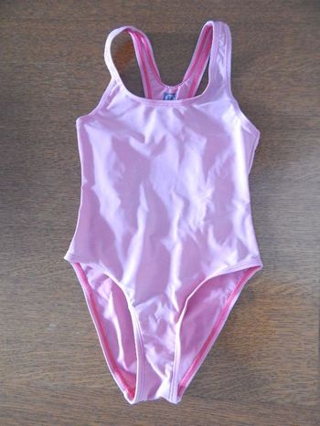 Maillot de bain fille 1 pièce rose 6 ans
