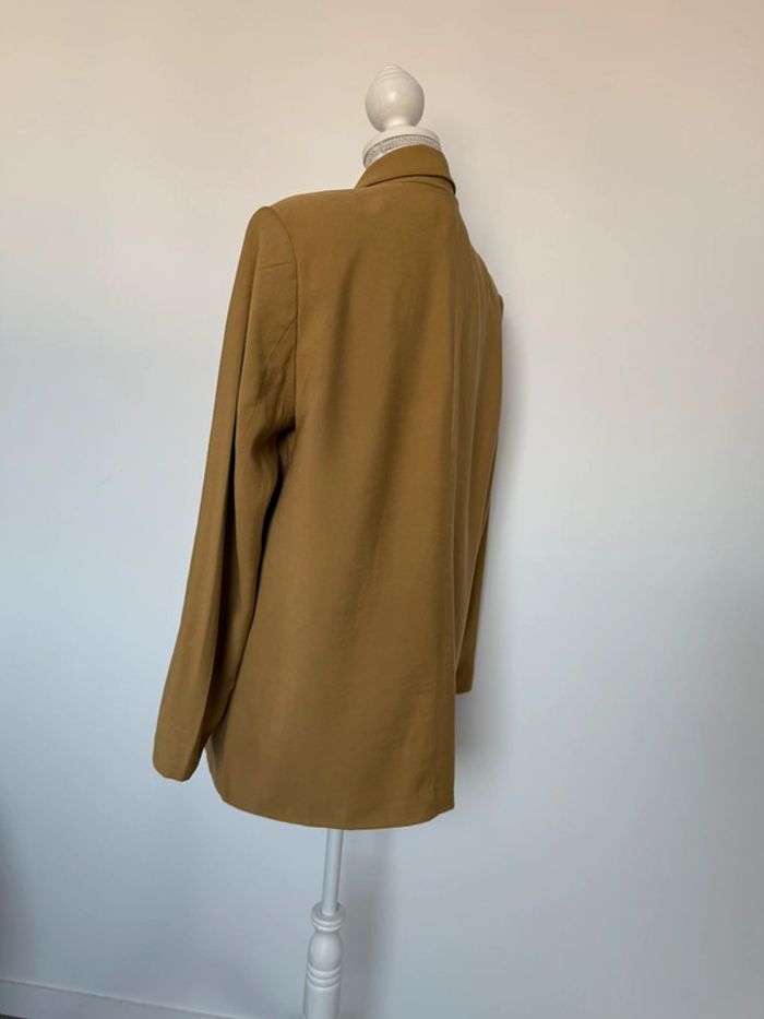 Blazer veste vest Zara long M manteau jas chaqueta Giacca abrigo Jaqueta tailleur perfecto jaune - photo numéro 4