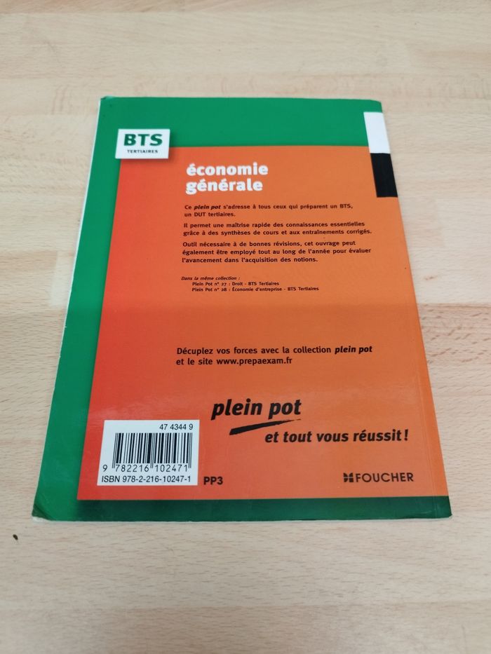 Livre plein pot bts économie générale - photo numéro 2