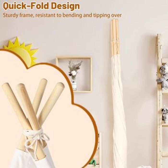 Tipi Tente Carrée avec Sac de Rangement - photo numéro 3