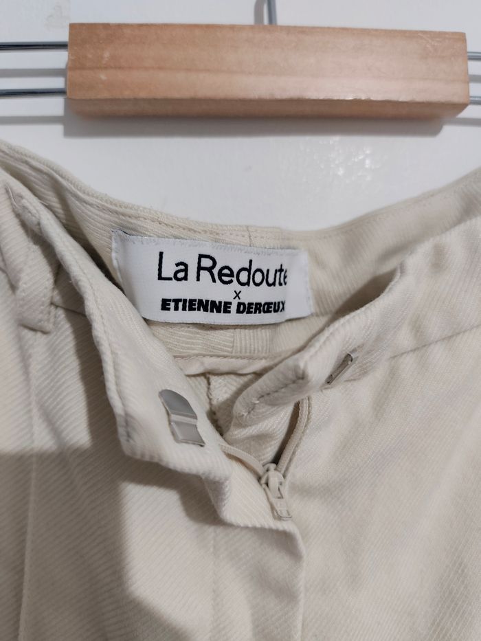 Pantalon droit beige écru La Redoute Étienne Deroeux - photo numéro 2