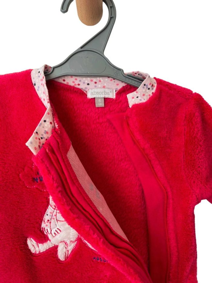 Pyjama chaud fuchsia en polaire douce - Absorba 6 mois (68cm) - photo numéro 4
