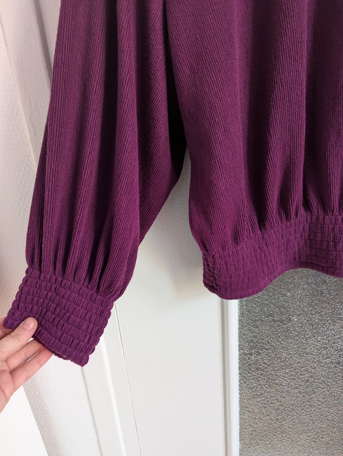 Pull neuf violet gémo taille s - photo numéro 3