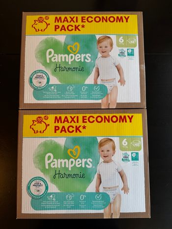 124 couches pampers harmonie taille 6