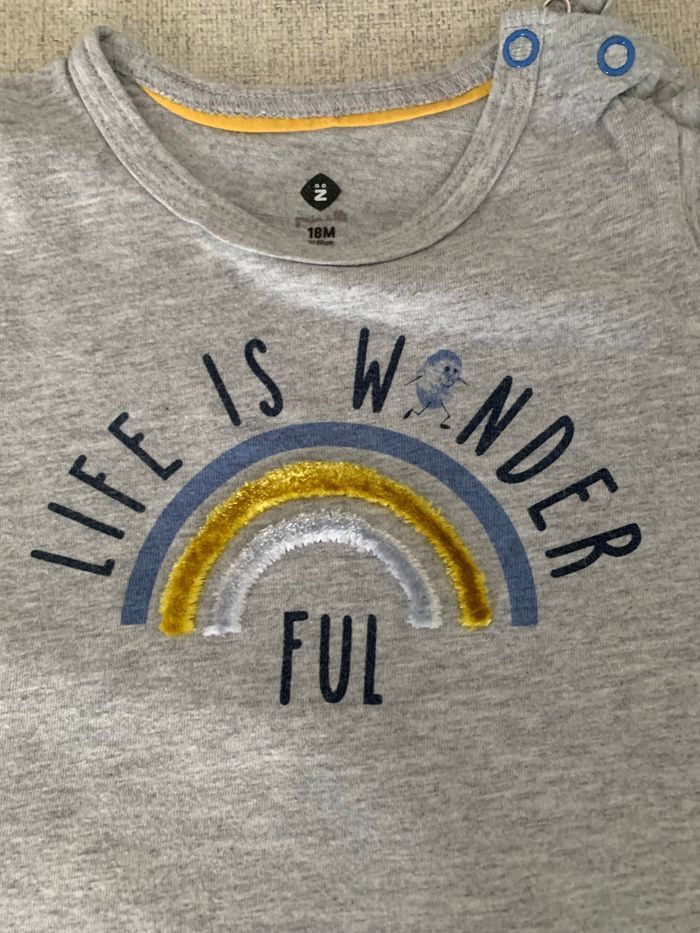 Magnifique t shirt manches taille 18 mois de marque Z - photo numéro 7