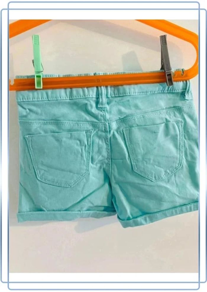 Magnifique short taille ajustable turquoise 6 ans la halle - photo numéro 2