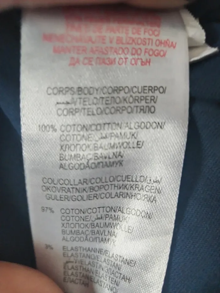 Blouse fille col montant manches longues sergent major marine 10 ans - photo numéro 5