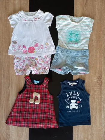 Ensembles robe débardeur 2 combi short fille
