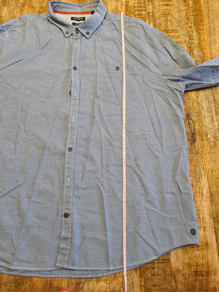 Chemise neuve bleu marine avec motif 47 48 xxxl - photo numéro 4