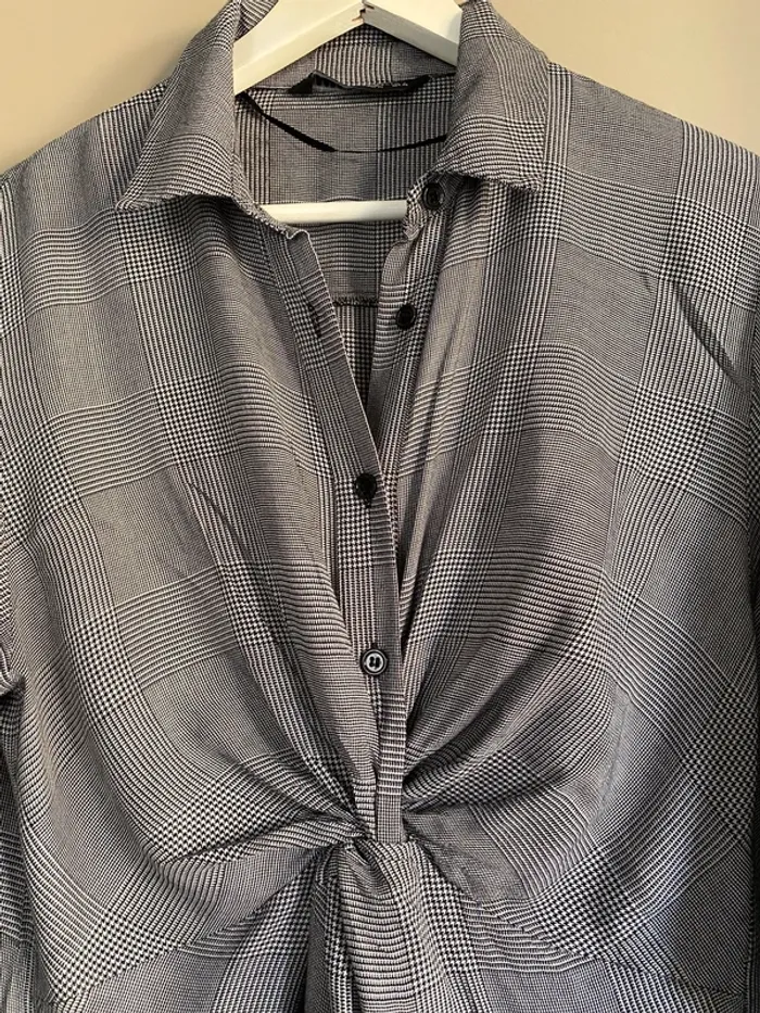 Robe-chemisier longue Zara - taille L - photo numéro 2
