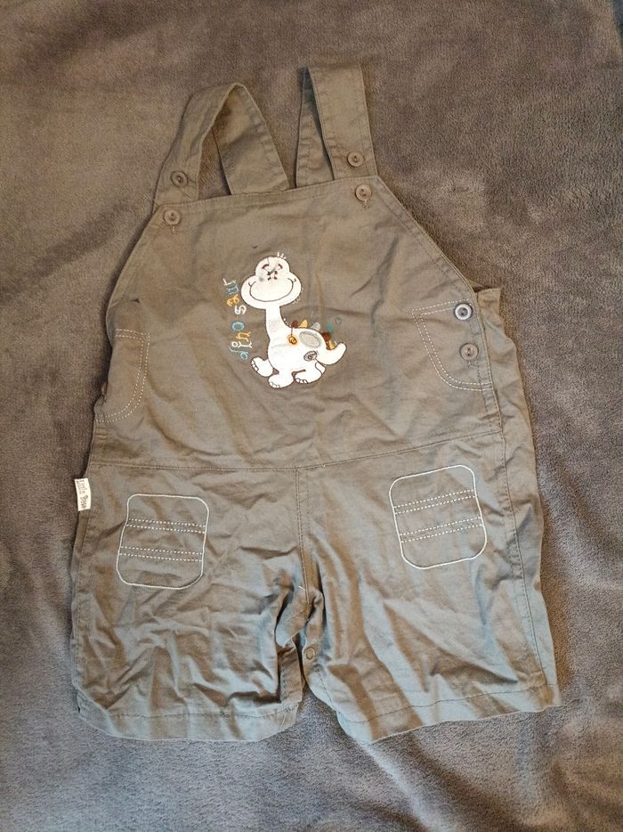 Salopette motif dinosaure