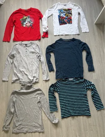 6 t-shirt manche longues 12 ans
